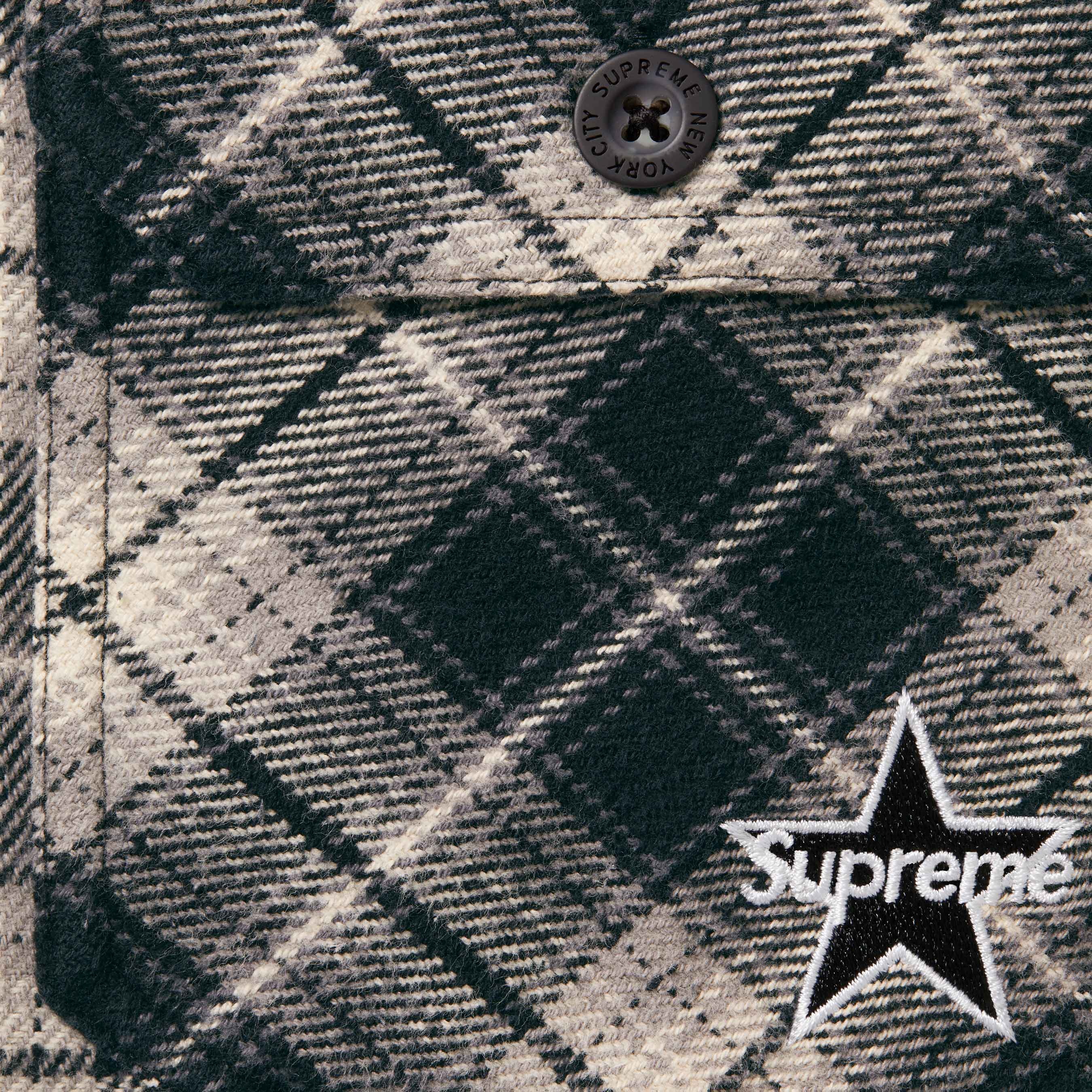 Thermal Lined Zip Up Flannel Shirt view 12